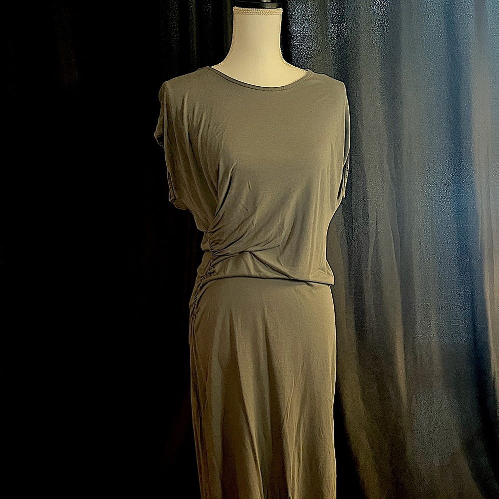 All Saints grey jersey dress- great design! Very flattering